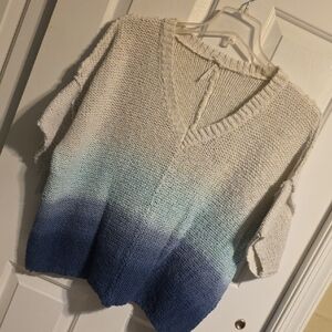 Elegant V-Neck Gradient Sweater
